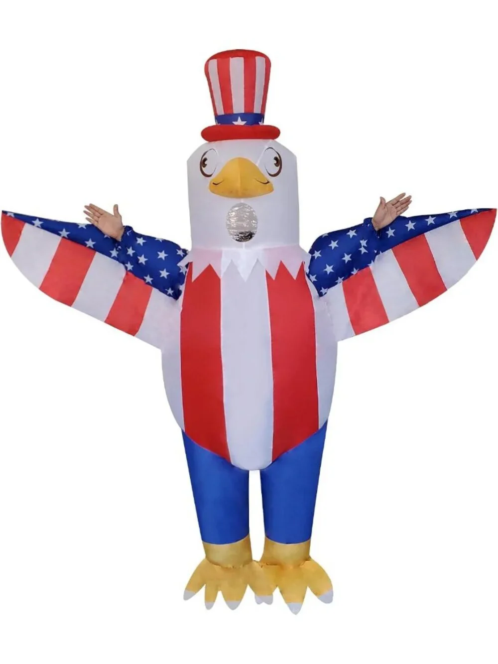 Patriotic Bald Eagle Inflatable Costume for Adults - Fun 4th of July Party